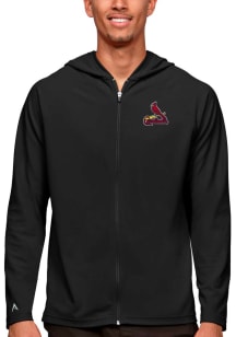 Antigua St Louis Cardinals Mens Black Legacy Long Sleeve Full Zip Jacket
