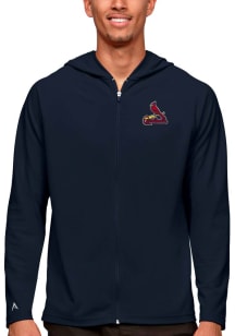 Antigua St Louis Cardinals Mens Navy Blue Legacy Long Sleeve Full Zip Jacket