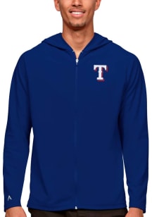 Antigua Texas Rangers Mens Blue Legacy Long Sleeve Full Zip Jacket