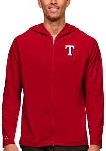 Antigua Texas Rangers Mens Red Legacy Long Sleeve Full Zip Jacket