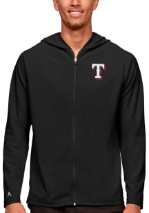 Antigua Texas Rangers Mens Black Legacy Long Sleeve Full Zip Jacket
