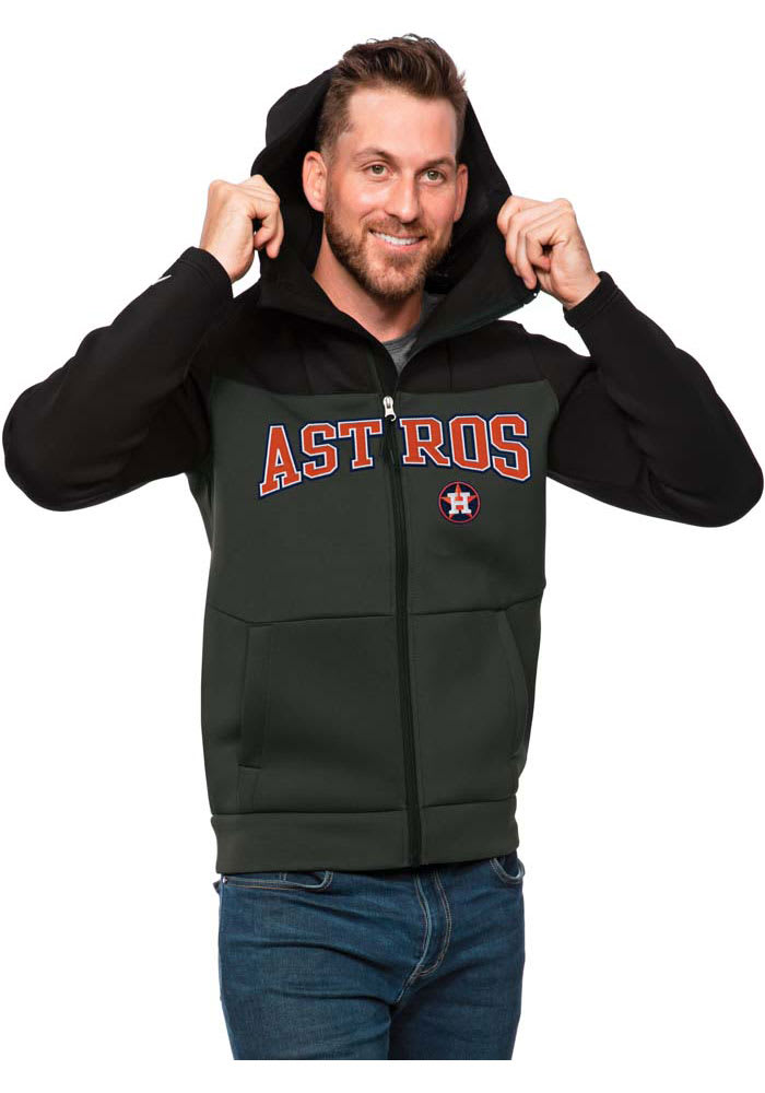 Men's Houston Astros Antigua Heather Gray Victory Quarter-Zip