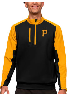 Antigua Pittsburgh Pirates Mens Black Team Long Sleeve 1/4 Zip Pullover