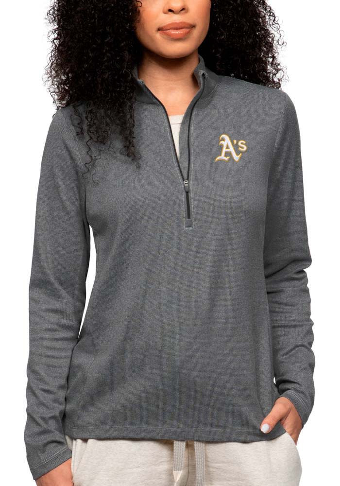 Antigua Women's Oakland Athletics Green Victory Hooded Pullover