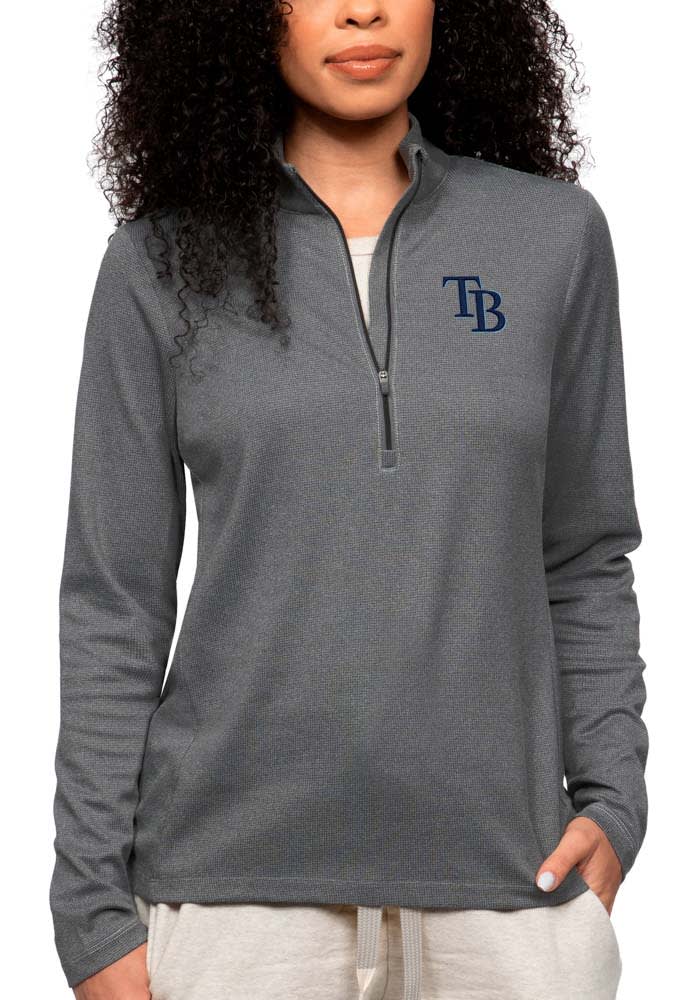 Tampa Bay Rays Antigua Victory Pullover Sweatshirt - Heather Gray