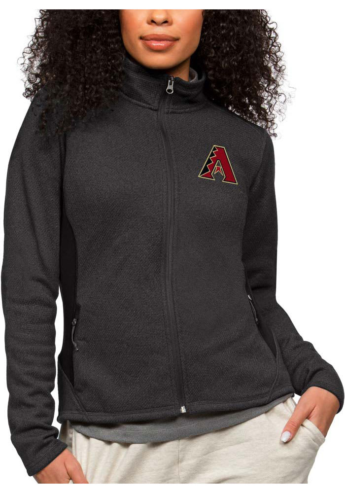 Antigua MLB Arizona Diamondbacks Women's Protect Full Zip Hood, Black, Large