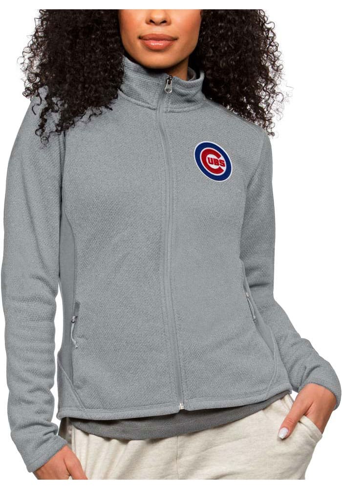 Chicago Cubs Cutter & Buck Mainsail Full-Zip Hooded Jacket - Heather  Charcoal/Heather Gray