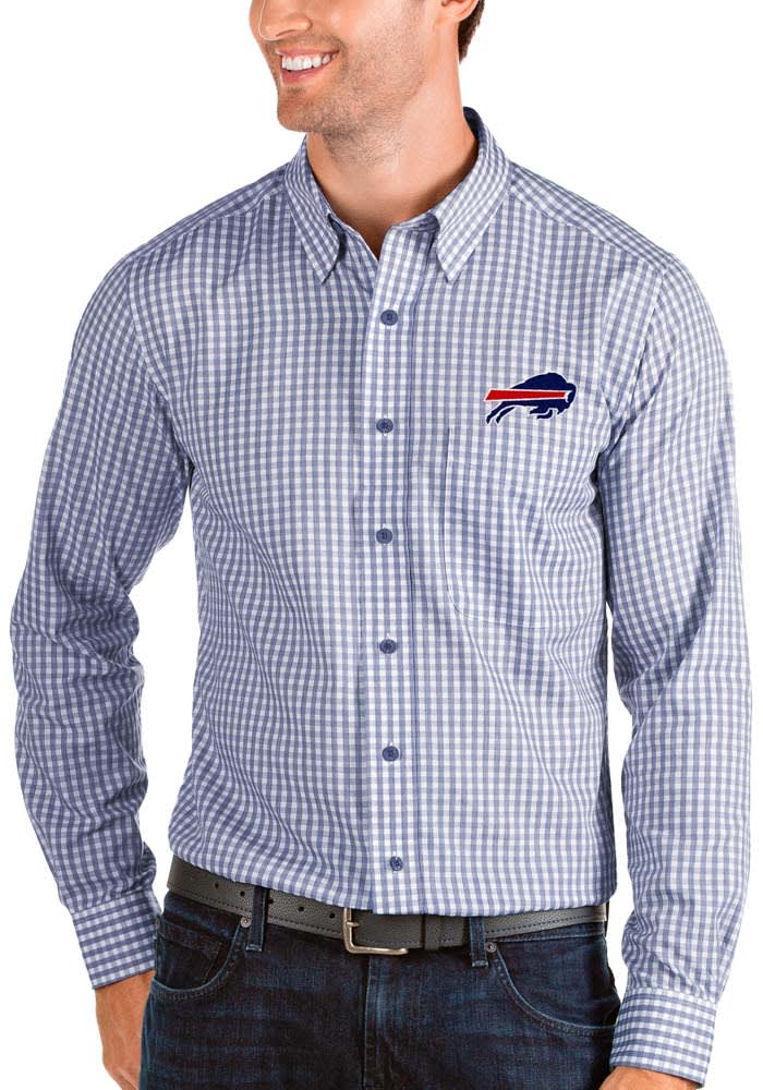 Antigua Apparel / Men's Buffalo Bills Structure Button Down Red Dress Shirt