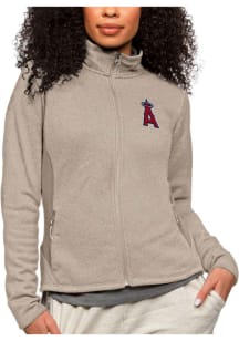 Antigua Los Angeles Angels Womens Oatmeal Course Light Weight Jacket