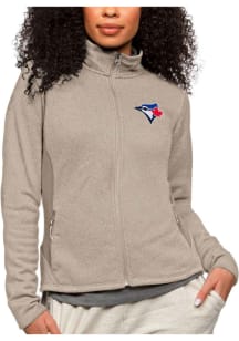 Antigua Toronto Blue Jays Womens Oatmeal Course Light Weight Jacket