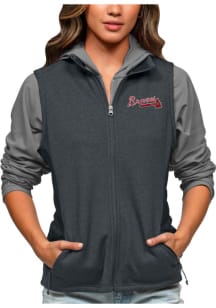 Antigua Atlanta Braves Womens Charcoal Course Vest