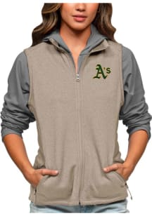 Antigua Oakland Athletics Womens Oatmeal Course Vest