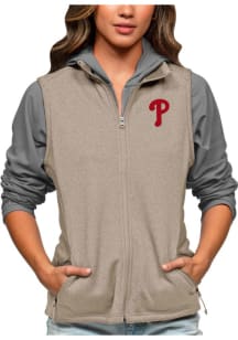 Antigua Philadelphia Phillies Womens Oatmeal Course Vest