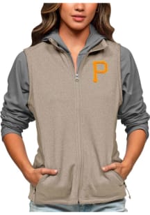 Antigua Pittsburgh Pirates Womens Oatmeal Course Vest