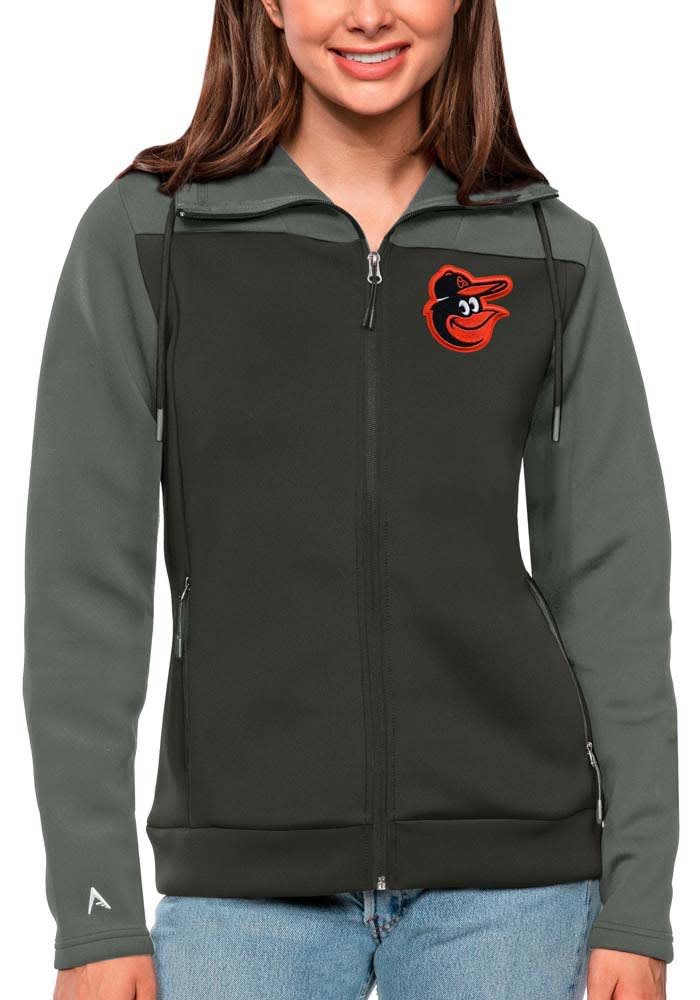 Antigua Women's Baltimore Orioles Black Protect Jacket