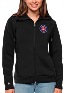 Antigua Chicago Cubs Womens Black Protect Medium Weight Jacket