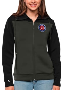 Antigua Chicago Cubs Womens Black Protect Medium Weight Jacket