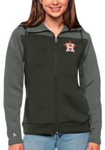 Antigua Houston Astros Womens Grey Protect Medium Weight Jacket