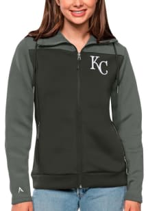 Antigua Kansas City Royals Womens Grey Protect Medium Weight Jacket