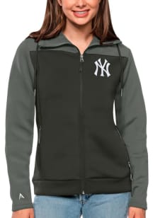 Antigua New York Yankees Womens Grey Protect Medium Weight Jacket