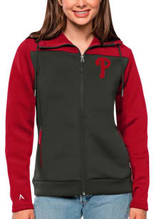 Antigua Philadelphia Phillies Womens Red Protect Medium Weight Jacket