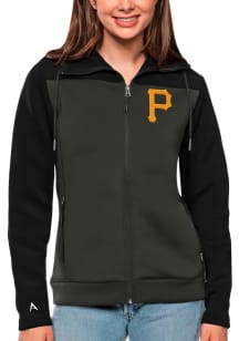 Antigua Pittsburgh Pirates Womens Black Protect Medium Weight Jacket