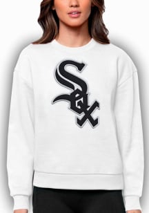 Antigua Chicago White Sox Womens White Victory Crew Sweatshirt