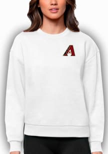 Antigua Arizona Diamondbacks Womens White Victory Crew Sweatshirt