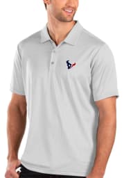 Antigua Houston Texans Mens White Balance Short Sleeve Polo