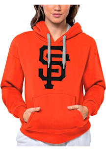 Antigua San Francisco Giants Womens Orange Full Front Victory Hooded Sweatshirt