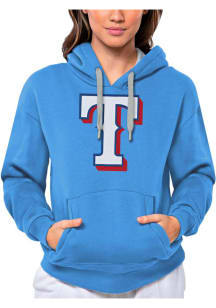Antigua Texas Rangers Womens Blue Victory Hooded Sweatshirt