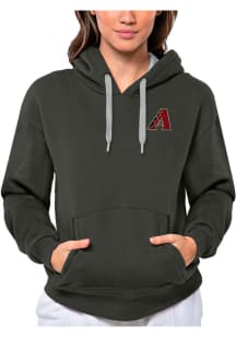 Antigua Arizona Diamondbacks Womens Charcoal Victory Hooded Sweatshirt