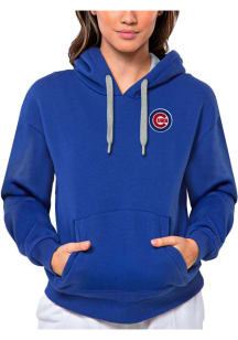 Antigua Chicago Cubs Womens Blue Victory Hooded Sweatshirt