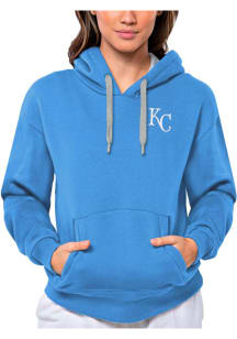 Antigua Kansas City Royals Womens Blue Victory Hooded Sweatshirt