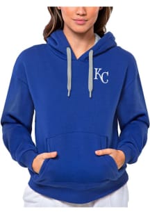 Antigua Kansas City Royals Womens Blue Victory Hooded Sweatshirt