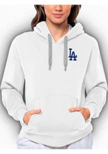 Antigua Los Angeles Dodgers Womens White Victory Hooded Sweatshirt