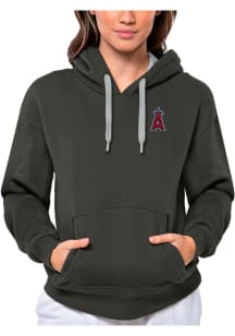Antigua Los Angeles Angels Womens Charcoal Victory Hooded Sweatshirt