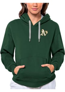 Antigua Oakland Athletics Womens Green Victory Hooded Sweatshirt