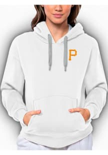 Antigua Pittsburgh Pirates Womens White Victory Hooded Sweatshirt