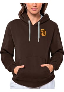Antigua San Diego Padres Womens Brown Victory Hooded Sweatshirt