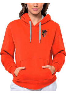 Antigua San Francisco Giants Womens Orange Victory Hooded Sweatshirt