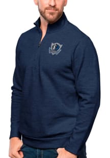 Antigua Dallas Mavericks Mens Navy Blue Gambit Long Sleeve 1/4 Zip Pullover