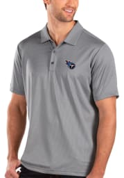 Antigua Tennessee Titans Mens Grey Balance Short Sleeve Polo