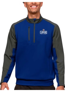 Antigua Los Angeles Clippers Mens Blue Team Long Sleeve 1/4 Zip Pullover