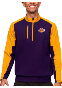 Antigua Los Angeles Lakers Mens Purple Team Long Sleeve 1/4 Zip Pullover