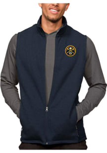 Antigua Denver Nuggets Mens Navy Blue Course Sleeveless Jacket