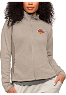 Antigua Los Angeles Lakers Womens Oatmeal Course Light Weight Jacket