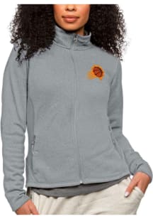 Antigua Phoenix Suns Womens Grey Course Long Sleeve Full Zip Jacket