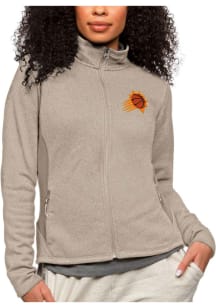 Antigua Phoenix Suns Womens Oatmeal Course Long Sleeve Full Zip Jacket