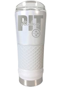 Pittsburgh Steelers 24 oz Opal Stainless Steel Tumbler - White